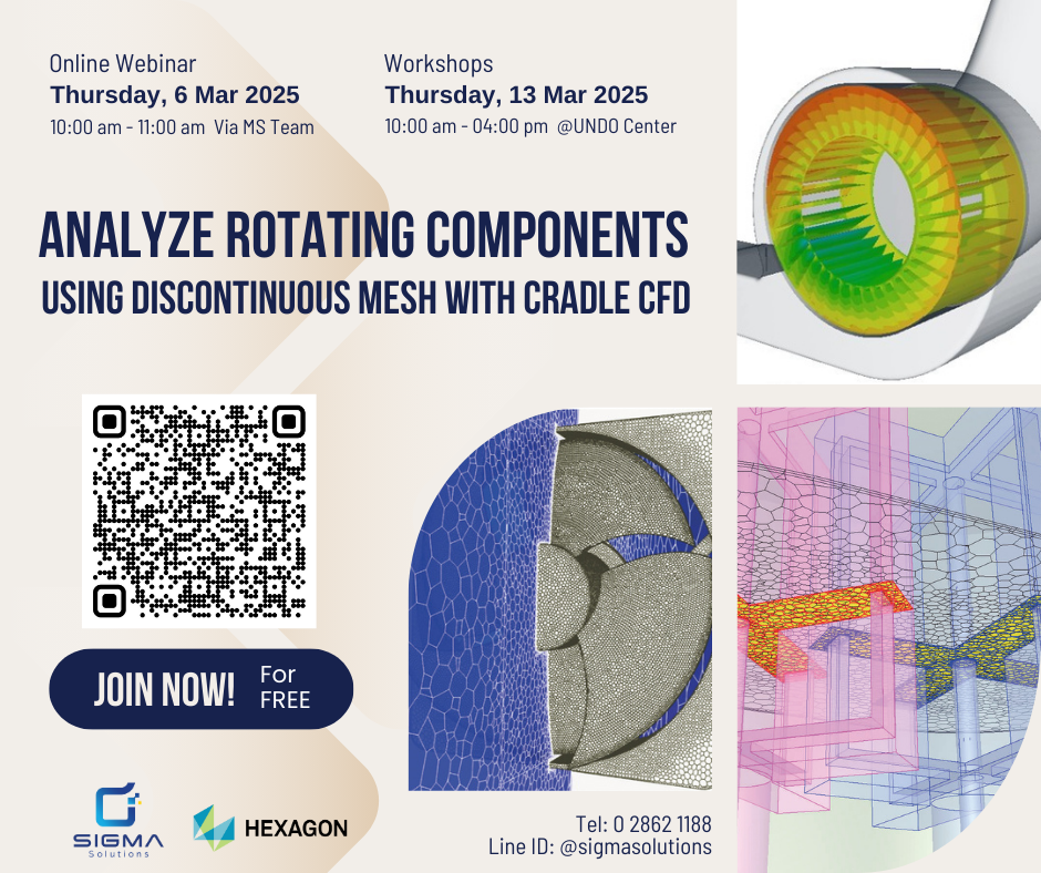 Analyze rotating components using Discontinuous Mesh with Cradle CFD