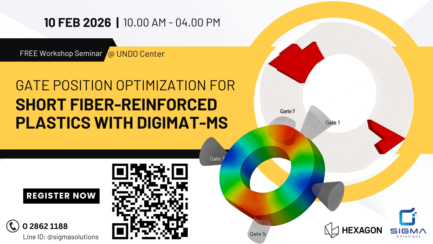 Gate Position Optimization for Short Fiber-Reinforced Plastics with Digimat-MS