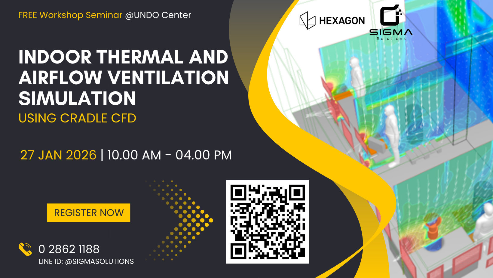 Indoor Thermal and Airflow Ventilation Simulation Using Cradle CFD